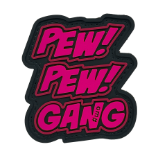 Пвх патч «Pew! Pew! Gang Pink»