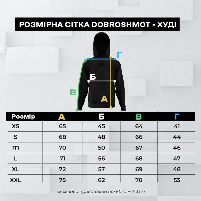 Таблиця розмірів